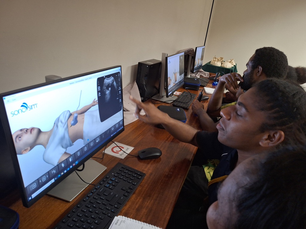 ODF scholars on SonoSim ultrasonography simulator, DWU 2025