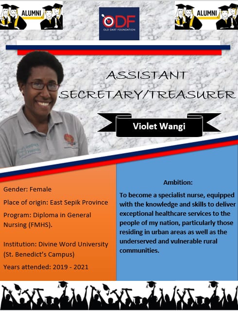 Violet Wangi — Asst. Secretary/Treasurer